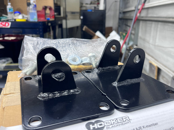 Hooker BlackHeart 71221020HKR LS Engine Mount Brackets – 79–93 Mustang w/ Team Z K-Member – New Open Box