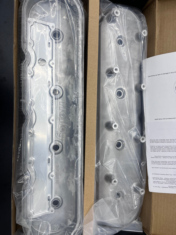 Holley 241-92 LS Valve Covers – Cast Aluminum, Standard Height, GM LS1/LS2/LS6 – New Open Box