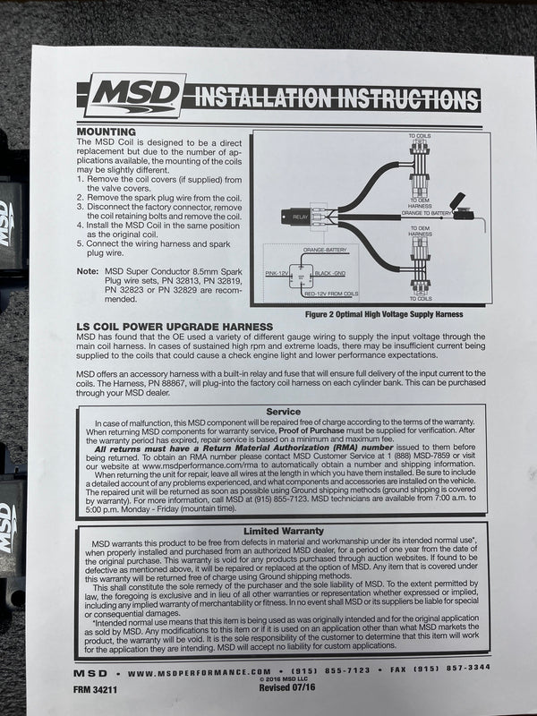 Holley 826283 LSx Ignition Coil Set – High-Output Coil Packs for LS1/LS6 – New Open Box