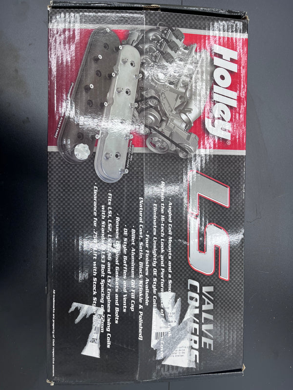 Holley 241-92 LS Valve Covers – Cast Aluminum, Standard Height, GM LS1/LS2/LS6 – New Open Box