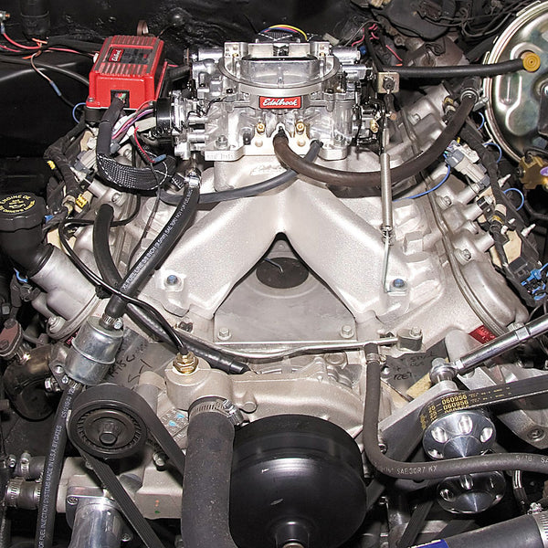 Edelbrock LS1 Carbureted Victor Jr Intake Manifold With Timing Control Box Virtual Speed Performance EDELBROCK