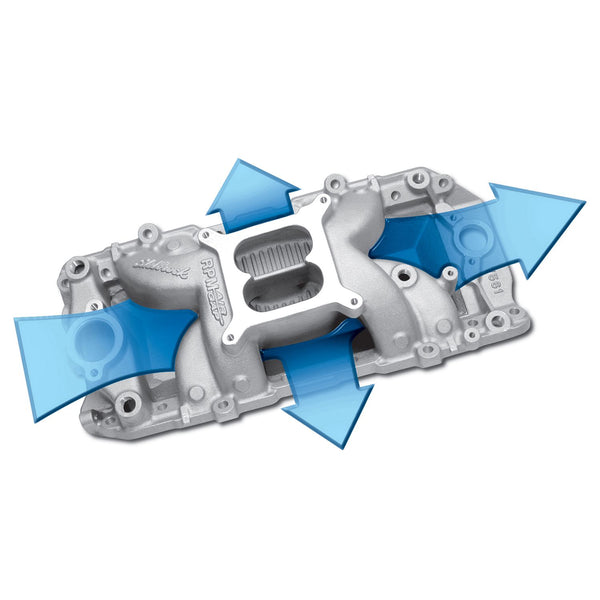 Edelbrock Big Block Chevy 396-502 RPM Air-Gap Intake Manifold (Oval Port) Virtual Speed Performance EDELBROCK