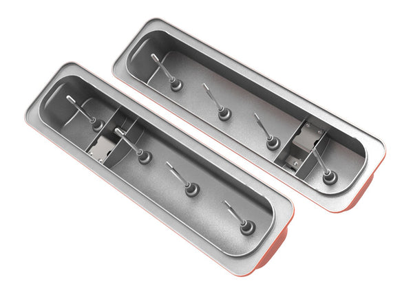 Holley SBC Valve Covers GM Chevrolet Bowtie Center Bolt Orange Finish Virtual Speed Performance HOLLEY