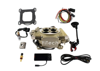 FiTech Fuel Injection Easy Street EFI System 600HP Rating Gold Finish Virtual Speed Performance FiTECH FUEL INJECTION