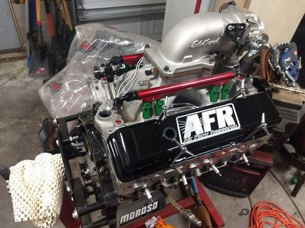 AFR SBC Aluminum Heads 210cc Eliminator Race Angle Plug Assembled Virtual Speed Performance AIR FLOW RESEARCH