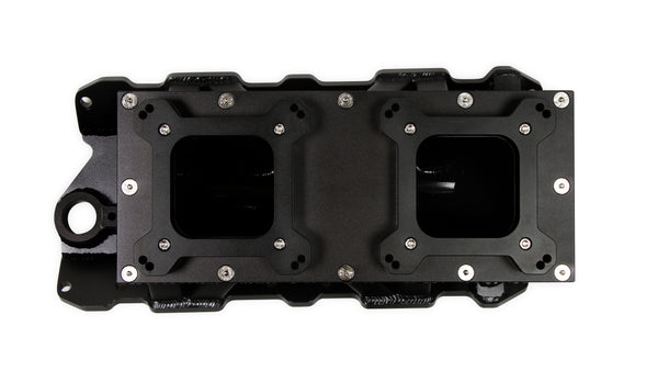 Holley Sniper SBC Black Fabricated Tunnel Ram Intake Manifold 2 x 4150 ...