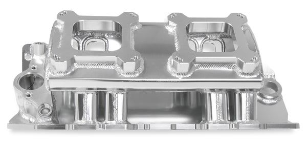 Holley BBC Tunnel Ram Intake Manifold 2 x 4150 Standard 9.8 Deck Virtual Speed Performance HOLLEY
