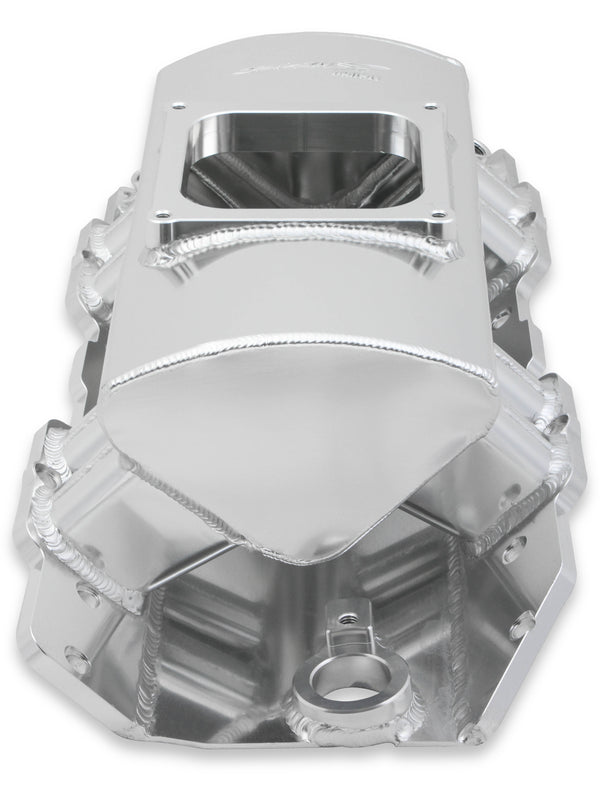 Holley Sniper BBC Fabricated Single Plane Silver Intake Manifold Rectangle Port Virtual Speed Performance HOLLEY