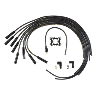 ACCEL Spark Plug Wires - Black Straight Boots With Black Wires
