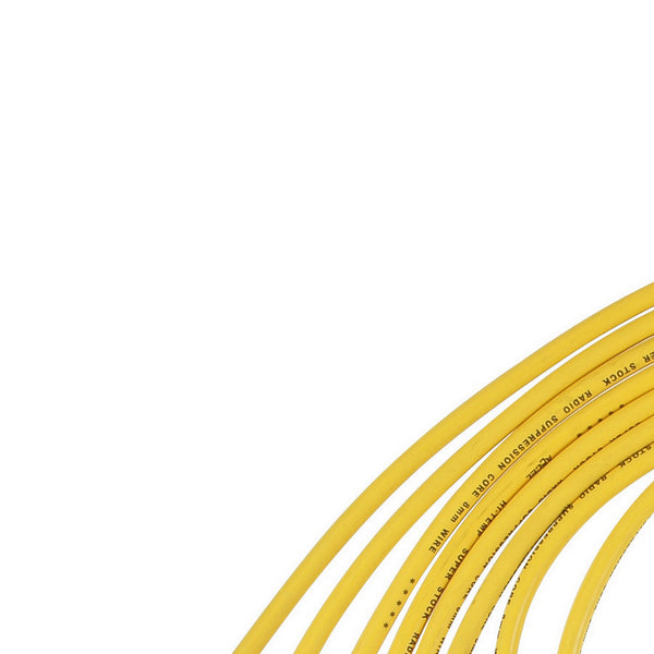 ACCEL Spark Plug Wires 8mm - Yellow 90 Degree Boot With Yellow Wires