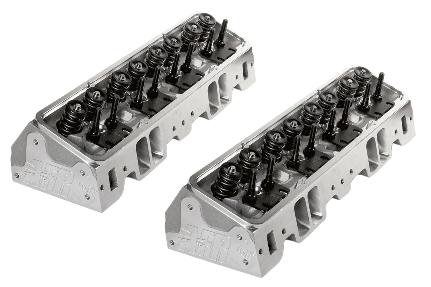 AFR SBC Aluminum Heads 210cc/75cc Eliminator Race Angle Plug Assembled ...
