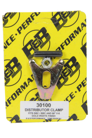 Distributor Clamp - Chevy V8- Gold Virtual Speed Performance B and B PERFORMANCE PRODUCTS