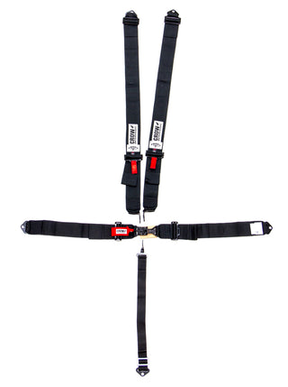 5-Pt Harness Small Latch Blk Bolt In BLK Hardware Virtual Speed Performance CROW ENTERPRIZES