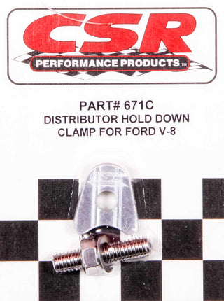 Ford V8 Distributor Hold Down Clamp - Clear Virtual Speed Performance CSR PERFORMANCE