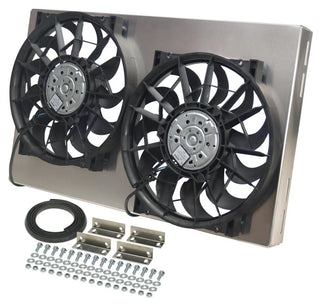 Dual RAD Fan w/Alum Shroud Assembly Virtual Speed Performance DERALE