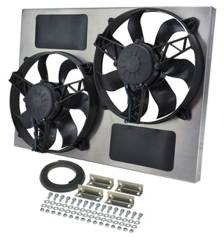 Dual RAD Fan w/Alum Shroud Assembly Virtual Speed Performance DERALE