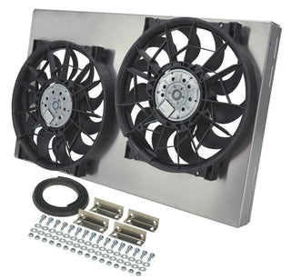 Dual RAD Fan w/Alum Shroud Assembly Virtual Speed Performance DERALE