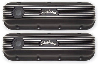 EDELBROCK BBC Classic Series Alum. V/C's - Black Finish Virtual Speed Performance EDELBROCK