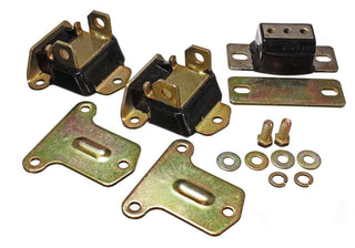 Chevy V8 Motor/Trans Mnt Kit Zinc Finish Black Virtual Speed Performance ENERGY SUSPENSION