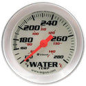 2.0 Dia Water Temp Gauge Silver 130-280 Virtual Speed Performance EQUUS