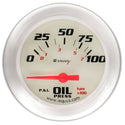 2-5/8 Dia Oil Pressure Gauge Silver 0-100psi Virtual Speed Performance EQUUS