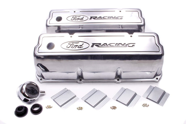 FORD 351C Aluminum Valve Cover Set - Black Finish Virtual Speed Performance FORD