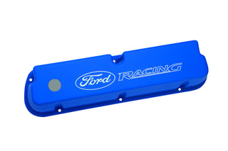Ford Performance M-6582-LE302BL Blue Satin Valve Covers with "Ford Racing" Logo for 289/302/351W | Virtual Speed Performance