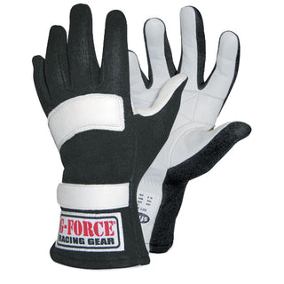 GF5 Racing Gloves X- Small Black Virtual Speed Performance G-FORCE