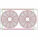 Radiator Combo Unit GM A & G Body Virtual Speed Performance GRIFFIN