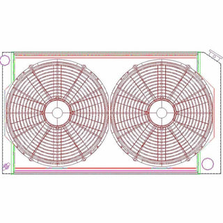 Radiator Combo Unit GM A & G Body Virtual Speed Performance GRIFFIN