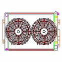 Radiator Combo Unit GM A & F Body Virtual Speed Performance GRIFFIN