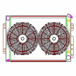 Radiator Combo Unit GM A & F Body Virtual Speed Performance GRIFFIN