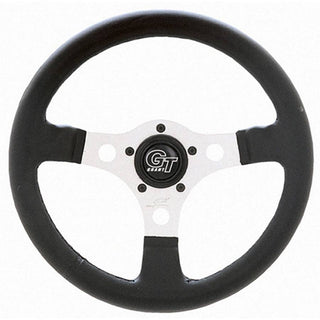 Steering Wheel Formula GT 12in 5-Bolt Sil/Blk Virtual Speed Performance GRANT