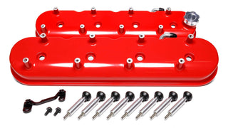 HOLLEY GM LS Tall Valve Cover Set - Gloss Red Virtual Speed Performance HOLLEY