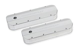 HOLLEY BBC Billet Rail Fab. Alm Valve Covers w/.125 Hole Virtual Speed Performance HOLLEY