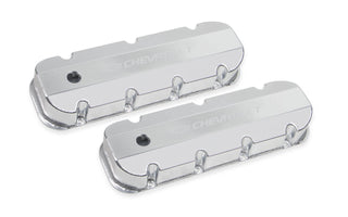 HOLLEY BBC Billet Rail Fab. Alm Valve Covers w/.125 Hole Virtual Speed Performance HOLLEY