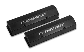 HOLLEY SBC Billet Rail Fab. Alm Valve Covers w/Oil Cap Virtual Speed Performance HOLLEY