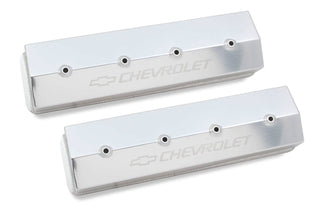 HOLLEY SBC Billet Rail Fab. Alm Valve Covers w/Oil Cap Virtual Speed Performance HOLLEY