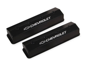 HOLLEY SBC Billet Rail Fab. Alm Valve Covers w/Oil Cap Virtual Speed Performance HOLLEY