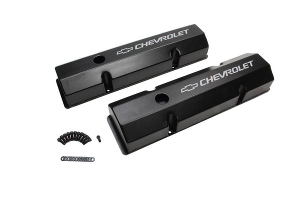 HOLLEY SBC Billet Rail Fab. Alm Valve Covers w/Oil Cap Virtual Speed Performance HOLLEY