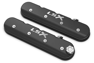HOLLEY LS Billet Rail Fab. Alm Valve Covers w/Oil Cap Virtual Speed Performance HOLLEY