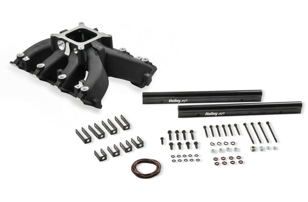 Holley EFI LS3/L92 Split Single Plane Race Intake Manifold Black Finish Virtual Speed Performance HOLLEY
