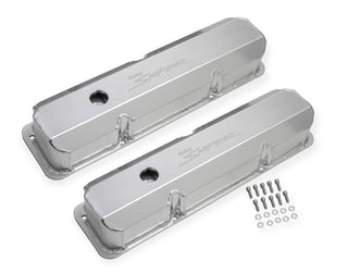 HOLLEY Sniper Fabricated Valve Covers BBC Tall Virtual Speed Performance HOLLEY