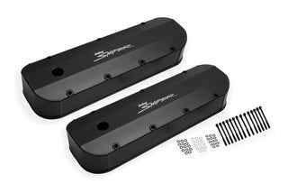 Holley Sniper Big Block Chevy Fabricated Valve Covers / Black Finish 