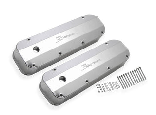 HOLLEY Sniper Fabricated Valve Covers BBC Tall Virtual Speed Performance HOLLEY