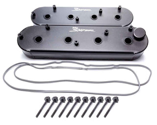 HOLLEY Sniper Fabricated Valve Covers SBM Tall 64-91 Virtual Speed Performance HOLLEY