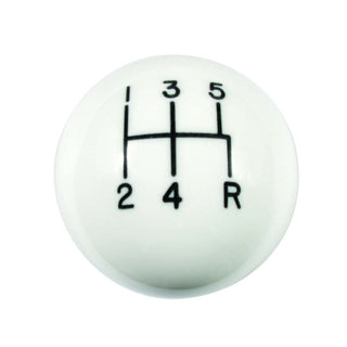 Mustang 5-Speed White Classic Shift Knob Virtual Speed Performance HURST