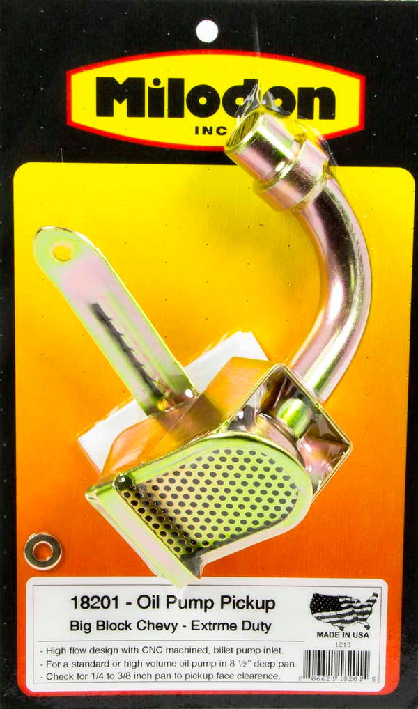 Oil Pump Pick-Up - SBC / BBC Extreme Duty Virtual Speed Performance MILODON