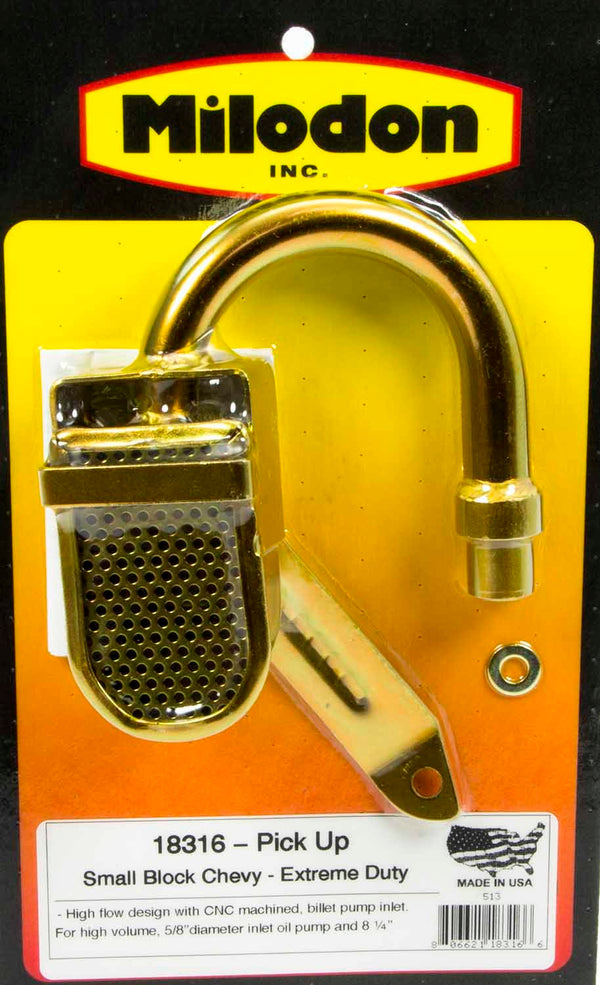 SBC Extreme Duty Oil Pump Pick-Up Virtual Speed Performance MILODON