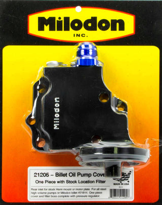 Billet Oil Pump Cover & Filter Boss - Hemi Virtual Speed Performance MILODON